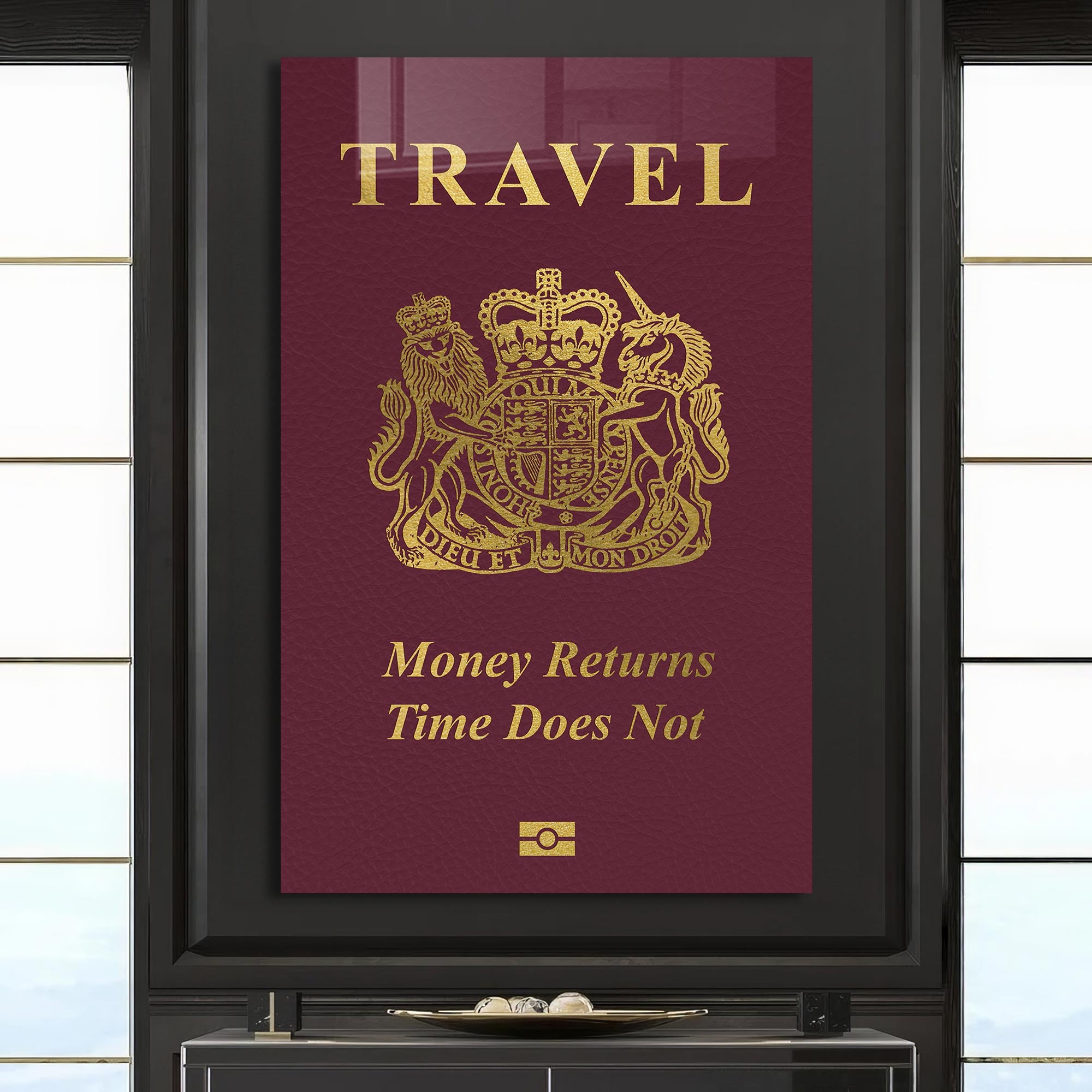 Travel Passport - Tempered Glass Wall Art