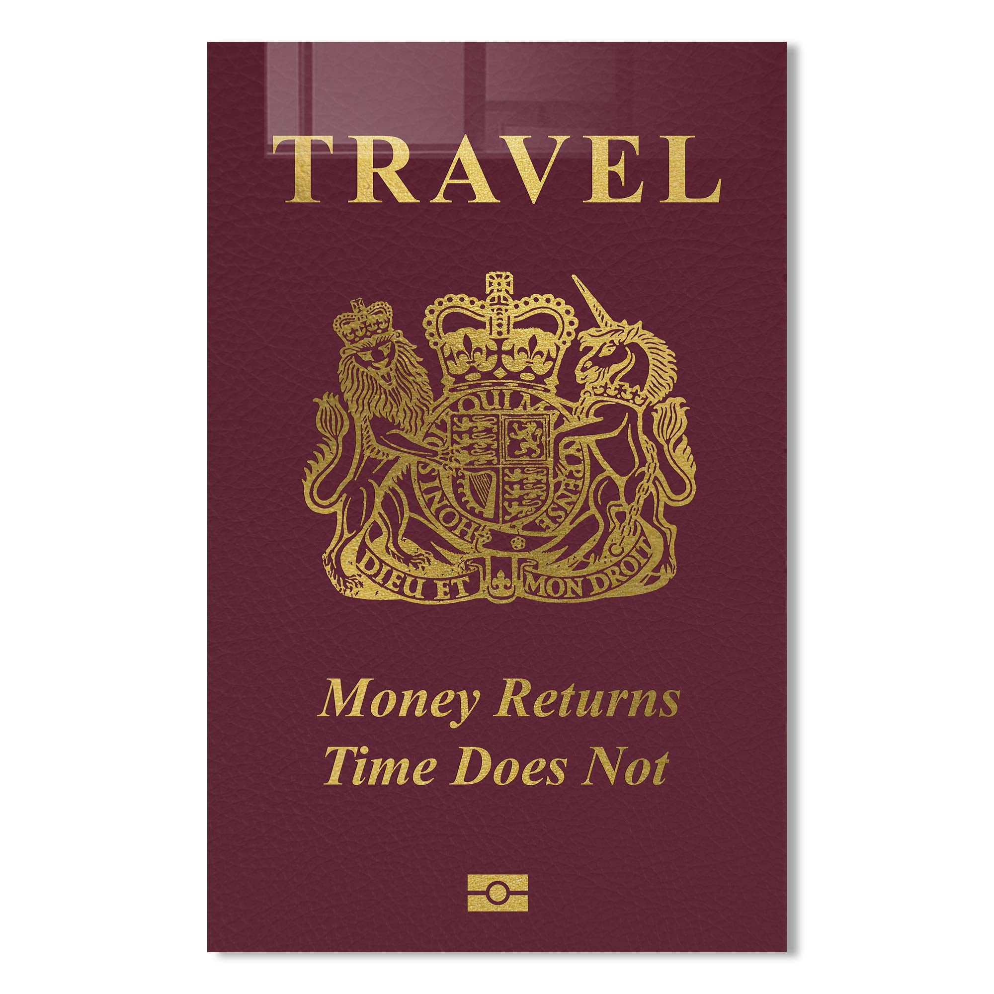 Travel Passport - Tempered Glass Wall Art