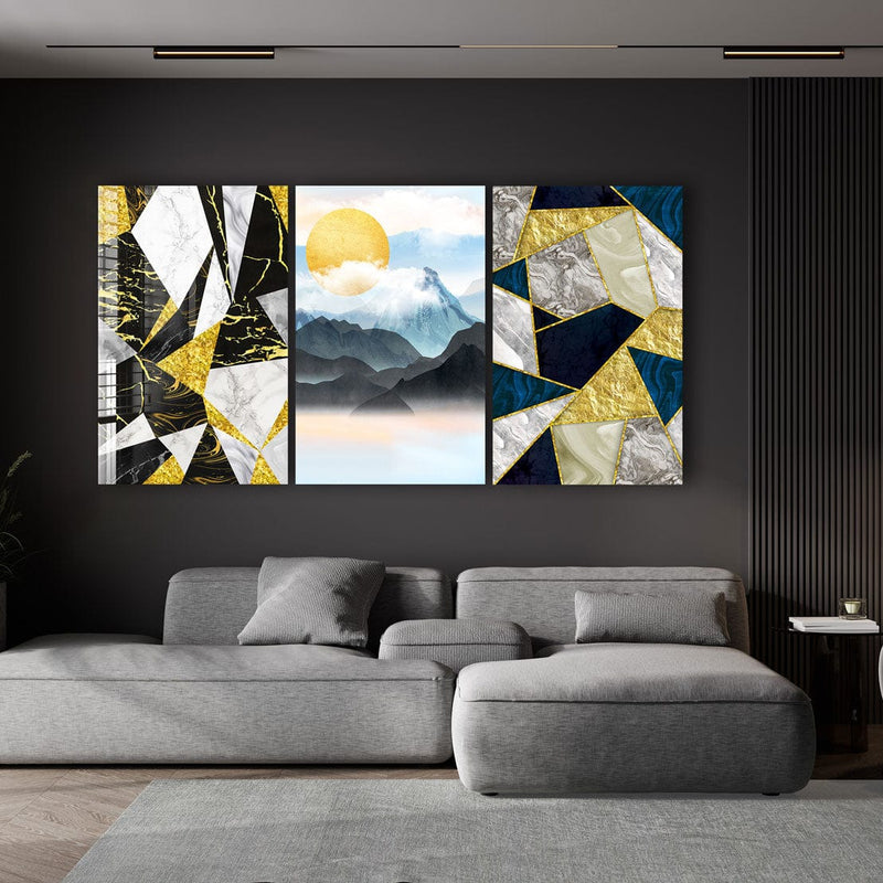 Artronauts Glass Print Geometric Abstract - Trinity