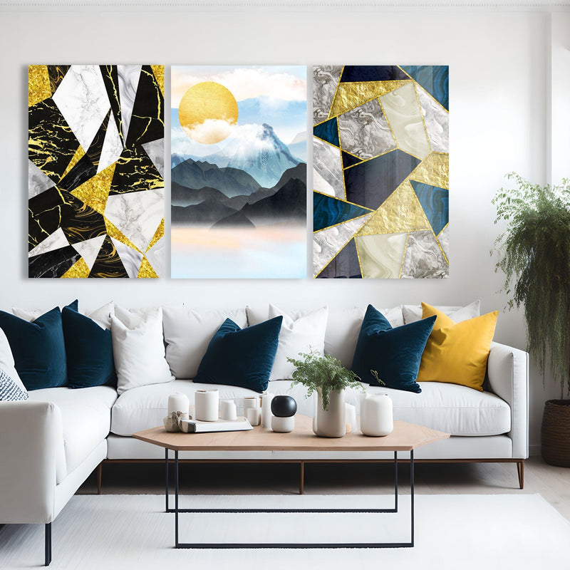 Artronauts Glass Print Geometric Abstract - Trinity