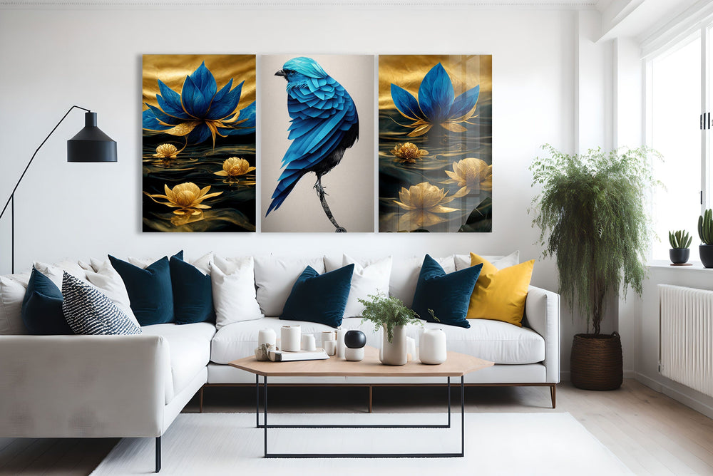 Artronauts Glass Print Bird & Flowers