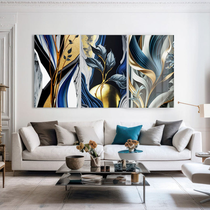 Artronauts Glass Print Abstract Leaves - Trinity
