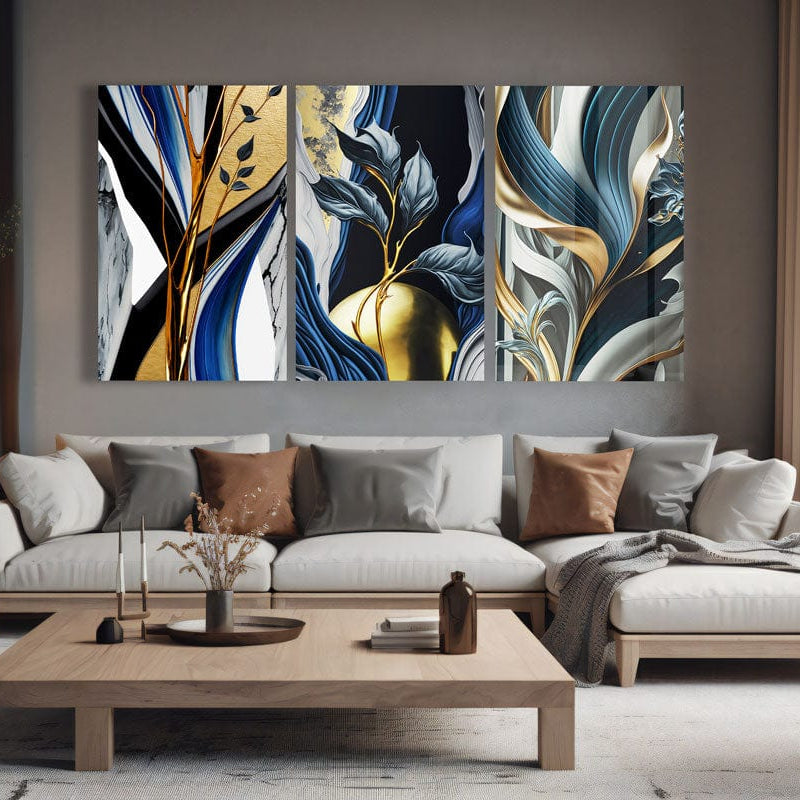 Artronauts Glass Print Abstract Leaves - Trinity