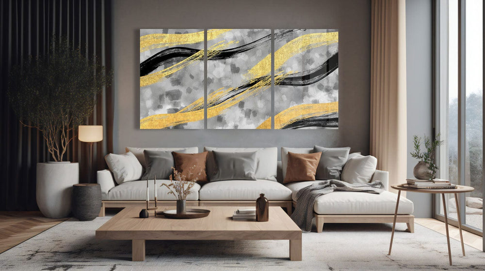 Artronauts Glass Print Abstract Lines - Trinity