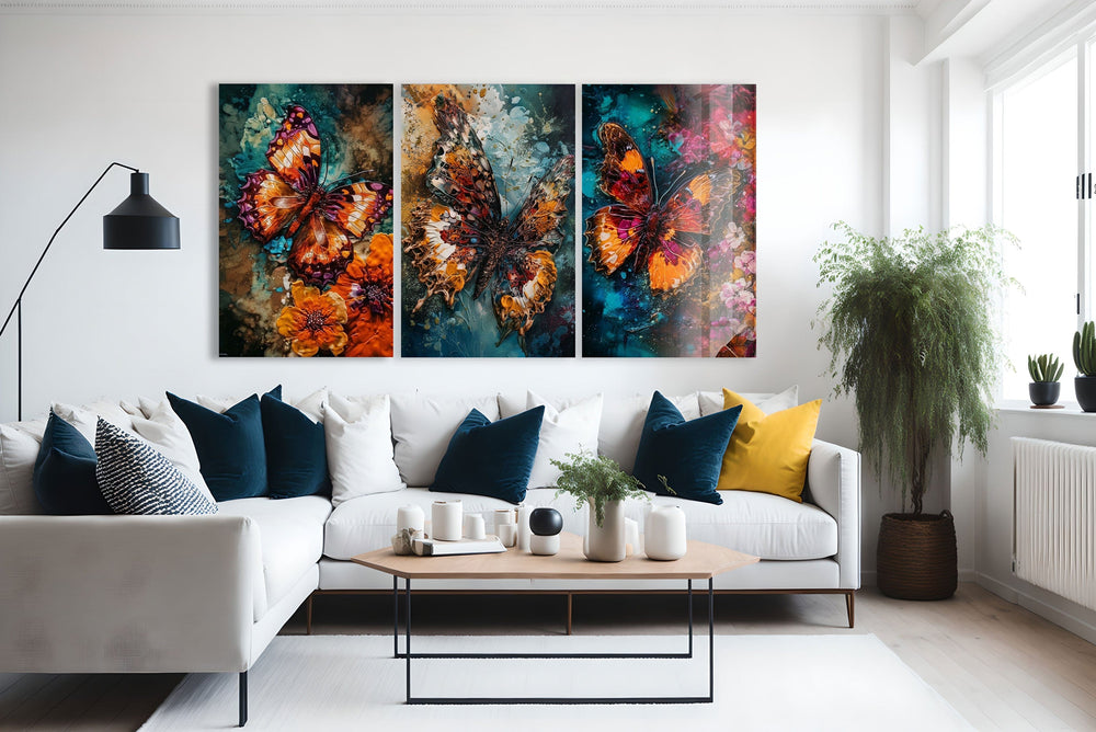 Artronauts Glass Print Butterflies- Trinity
