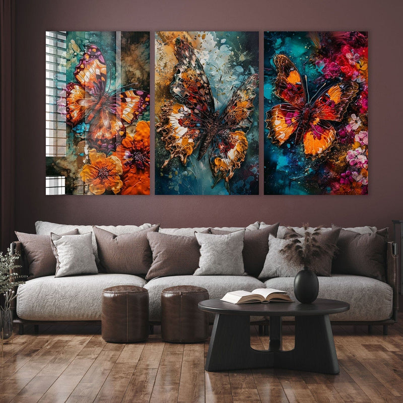 Artronauts Glass Print Butterflies- Trinity