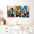 Artronauts Glass Print 138 x 72 cm Colourful Apartments - Trinity