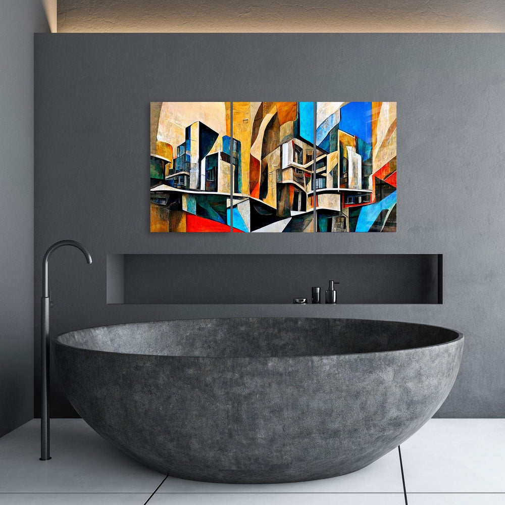 Artronauts Glass Print Colourful Apartments - Trinity