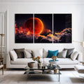 Artronauts Art Glass Print Red Moon - Trinity
