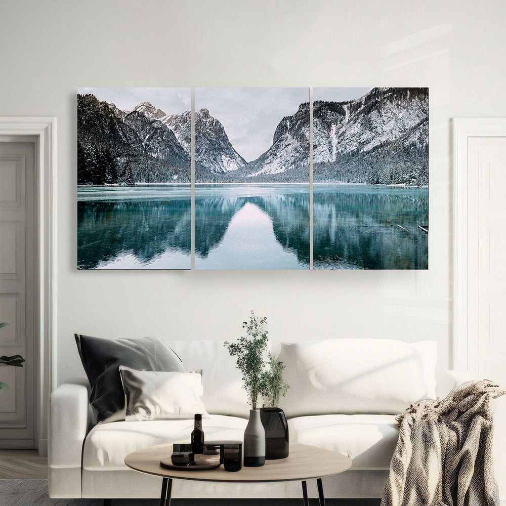 Artronauts Glass Print Cold Mountains - Trinity