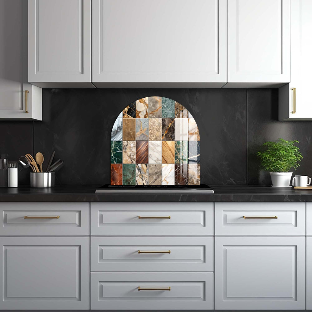 Artronauts Glass Print Colourful Marbles - Glass Splashback