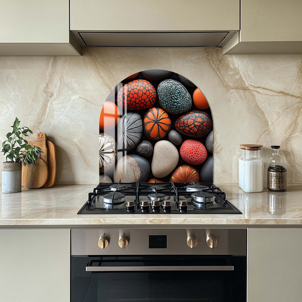 Artronauts Glass Print Colourful Stones - Glass Splashback