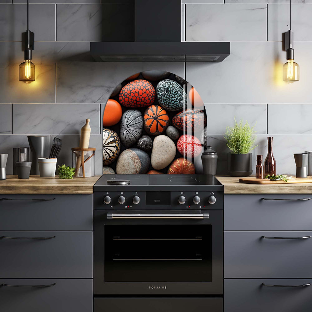 Artronauts Glass Print Colourful Stones - Glass Splashback
