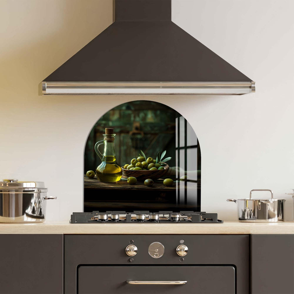 Artronauts Glass Print Olive Oil - Glass Splashback