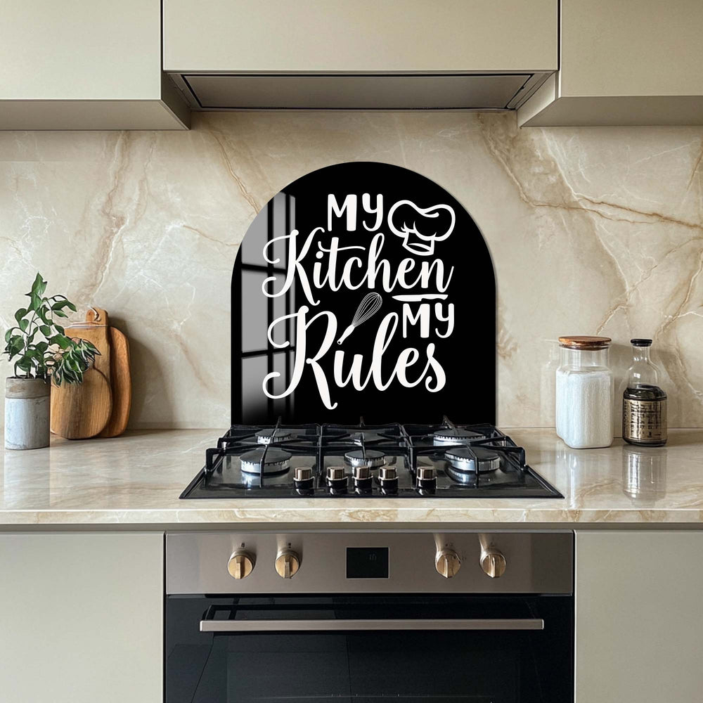 Artronauts Glass Print My Kitchen My Rules II - Glass Splashback