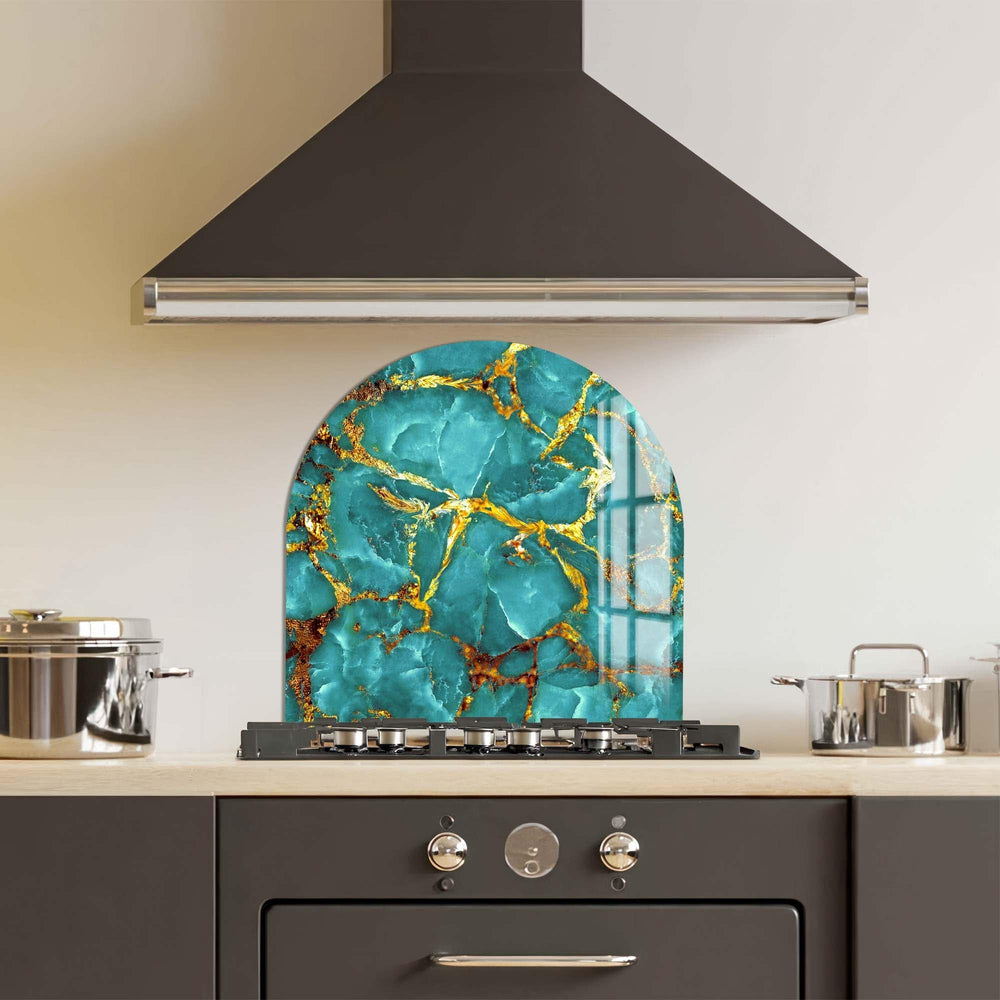 Artronauts Glass Print Sea Green Marble - Glass Splashback