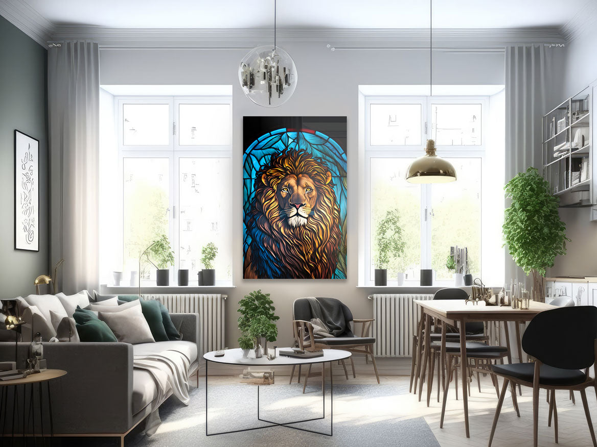 Lion II Stained Glass Effect