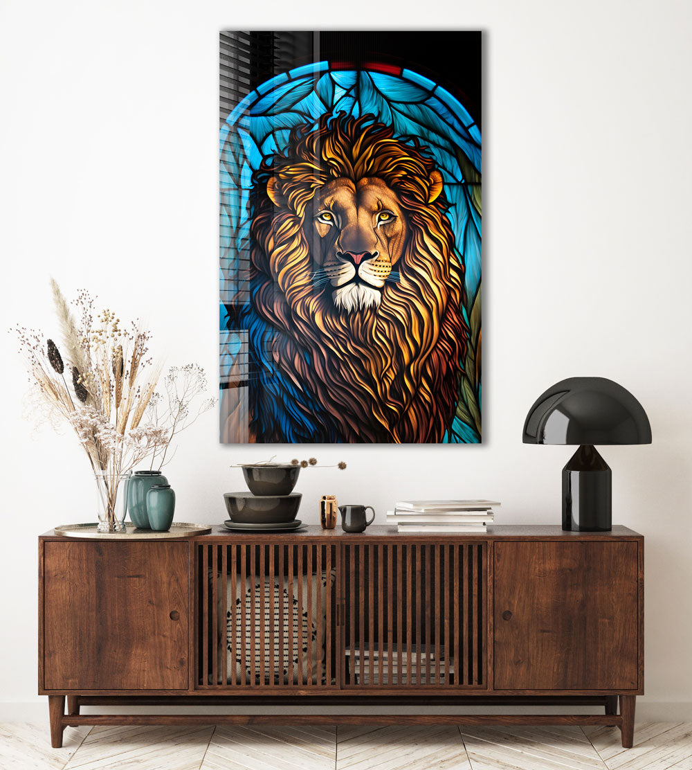 Lion II Stained Glass Effect