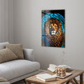 Artronauts Glass Print Lion II Stained Glass Effect