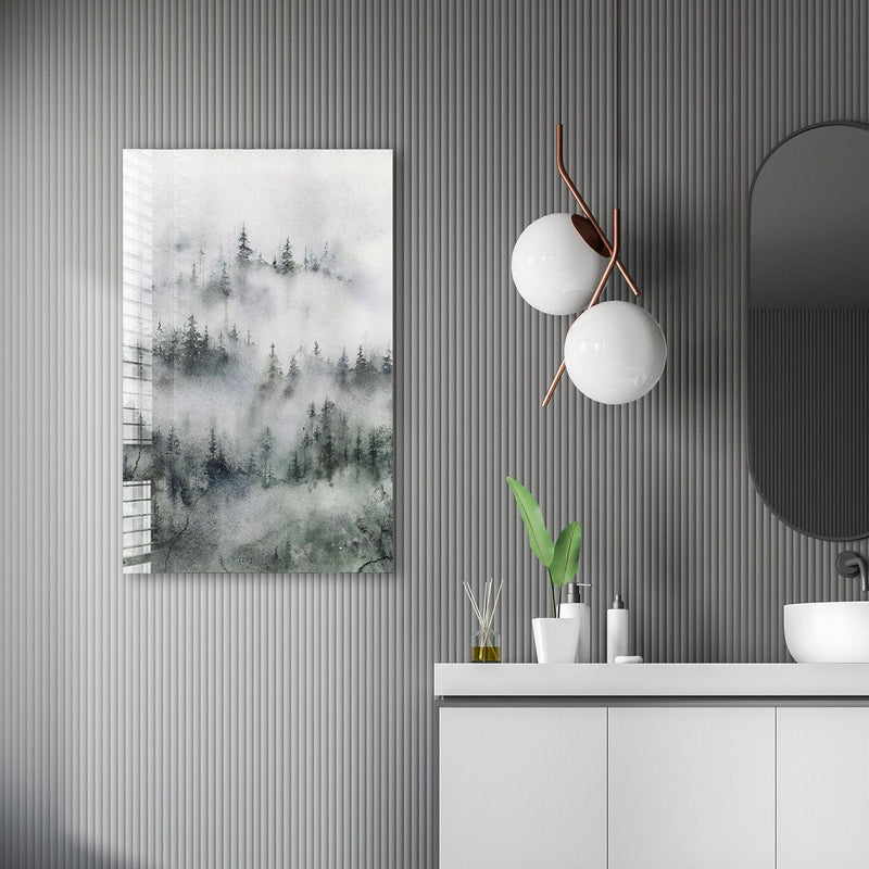 Artronauts Glass Print Forest Painting