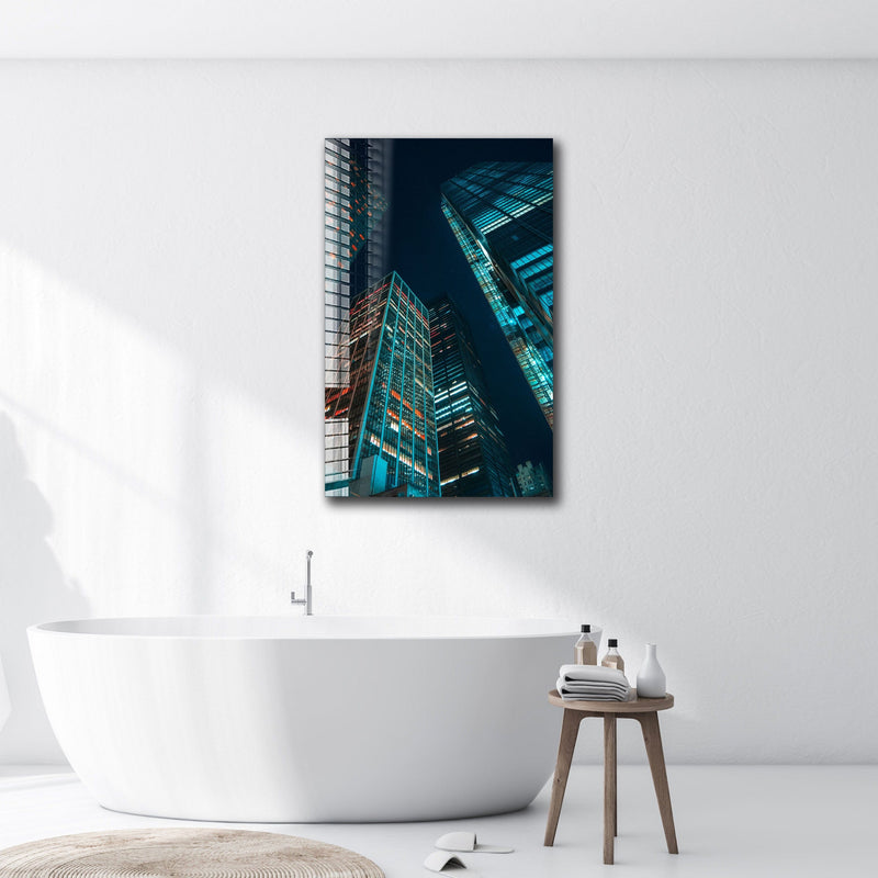 Artronauts Glass Print City Lights
