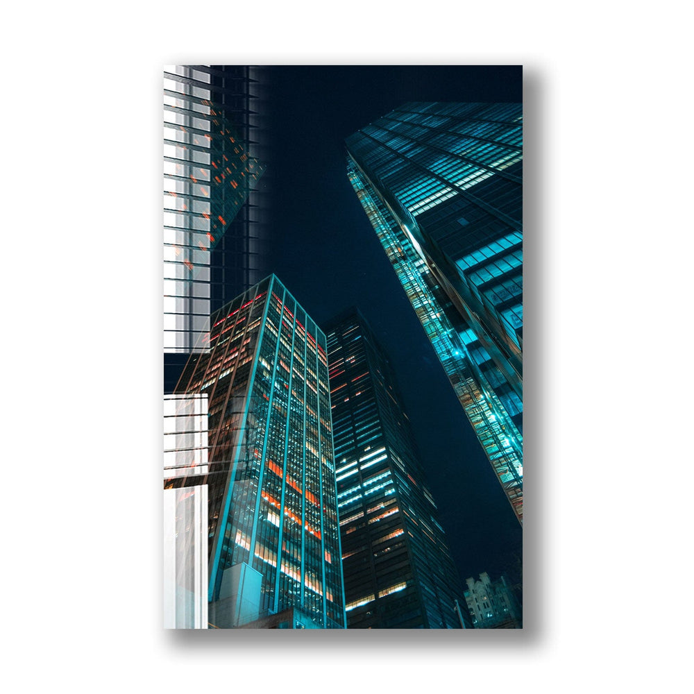 Artronauts Glass Print City Lights