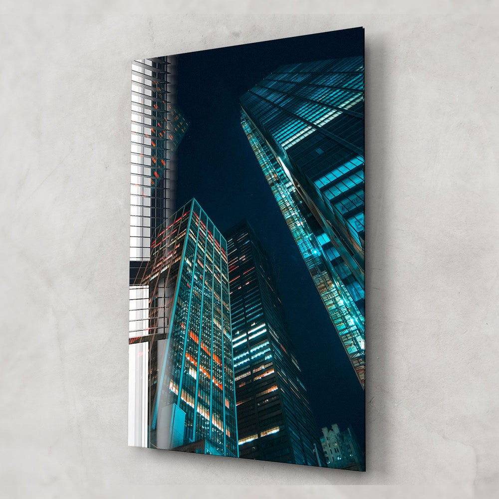 Artronauts Glass Print City Lights