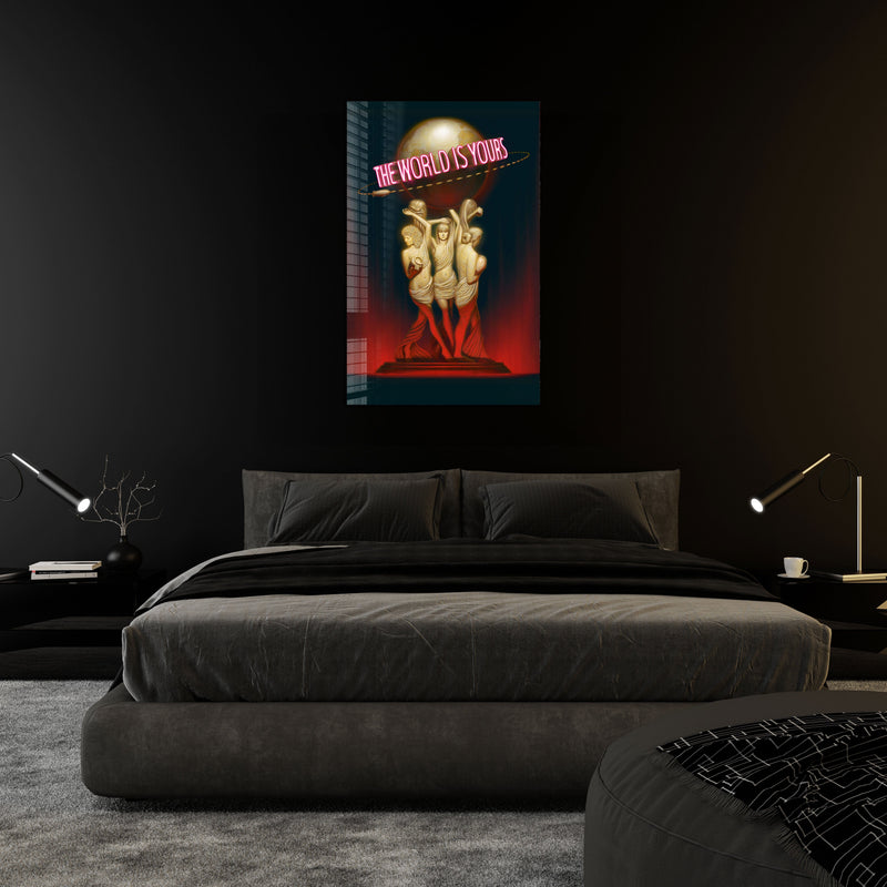 Artronauts Glass Print The World Is Yours - Scarface