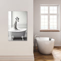 Artronauts Glass Print Bathtub Animal Giraffe