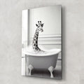 Artronauts Glass Print Bathtub Animal Giraffe