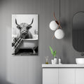 Artronauts Glass Print Bathtub Animal Highland Cow