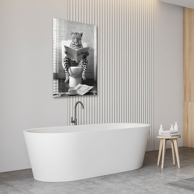 Artronauts Glass Print Toilet Animal Leopard
