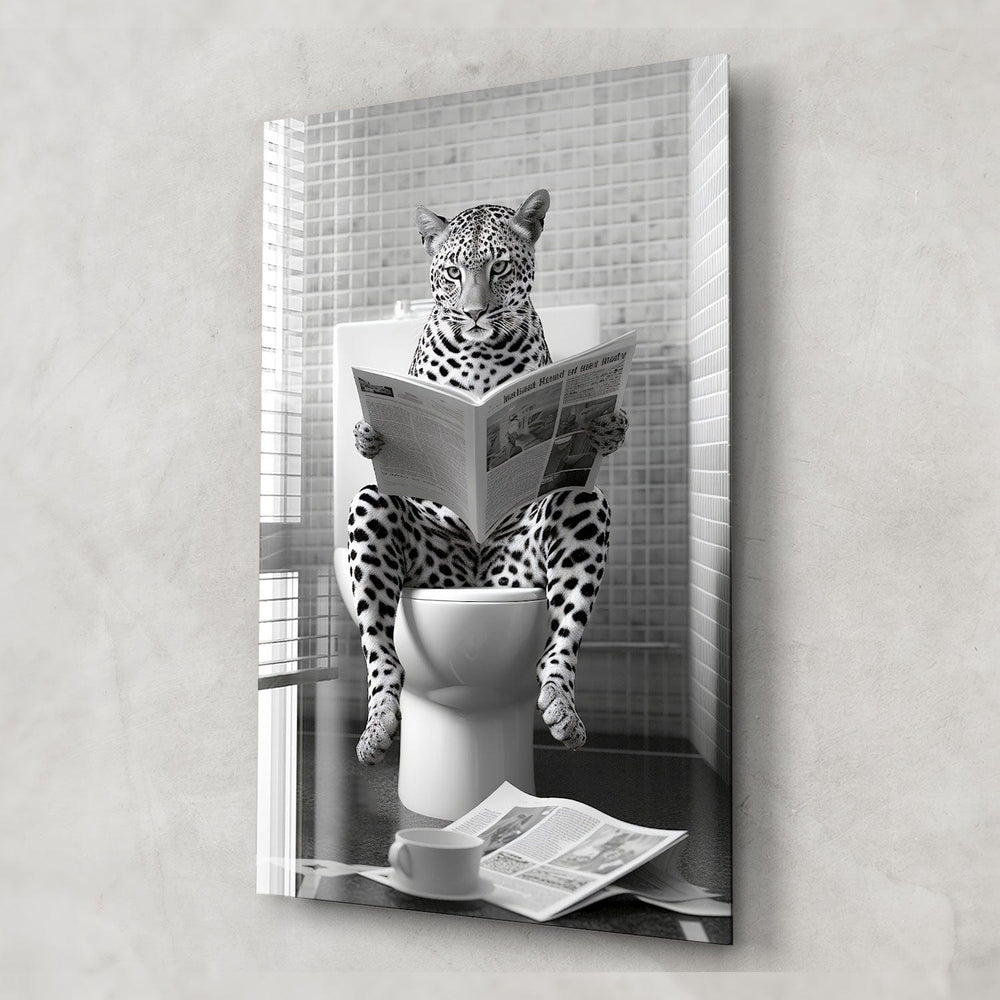 Artronauts Glass Print Toilet Animal Leopard
