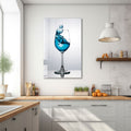 Artronauts Glass Print Blue Cocktail