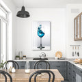 Artronauts Glass Print Blue Cocktail