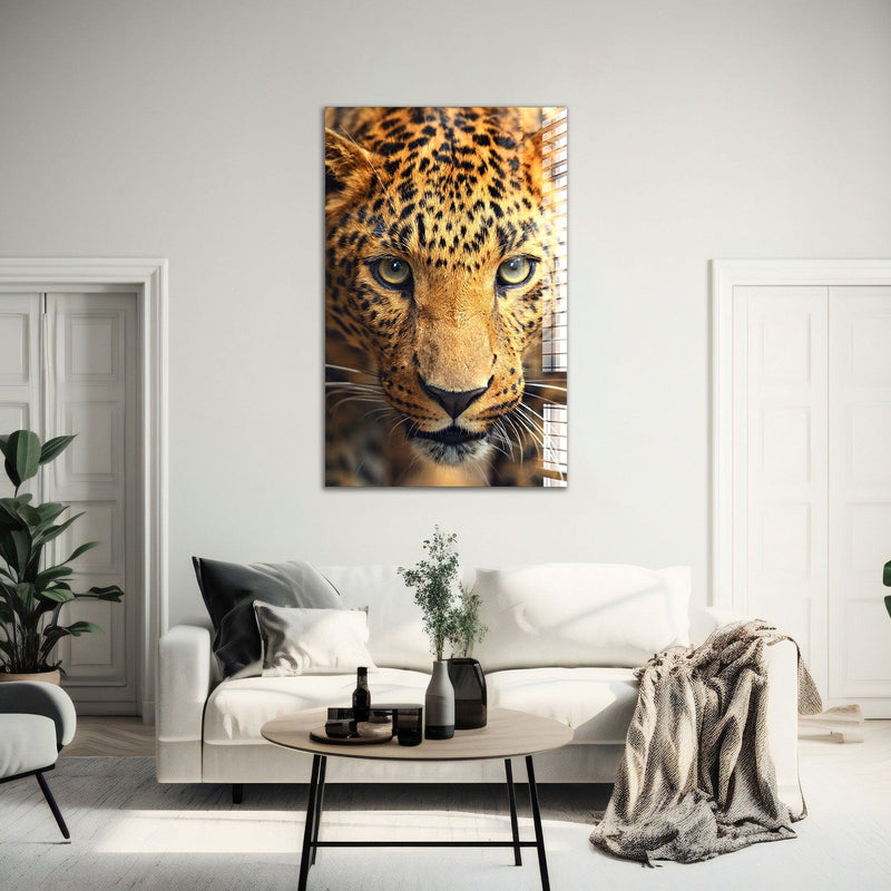 Artronauts Glass Print Hunter Leopard