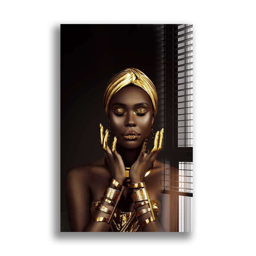 Artronauts Glass Print Golden Girl