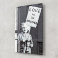 Artronauts Glass Print Love is The Answer - Banksy