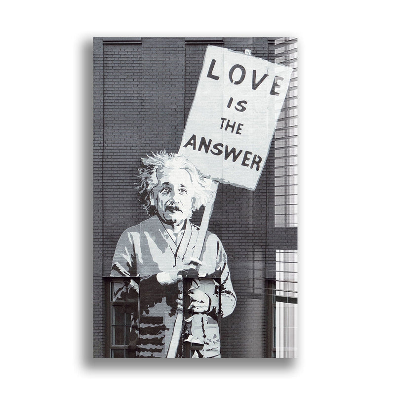 Artronauts Glass Print Love is The Answer - Banksy