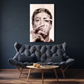 Artronauts Glass Print Sylvester Stallone Smoking Cigar