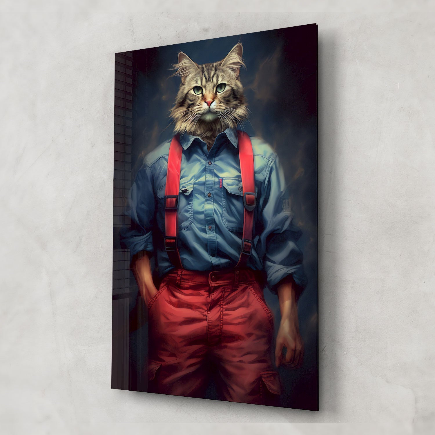 Mr. Cat - Tempered Glass Wall Art