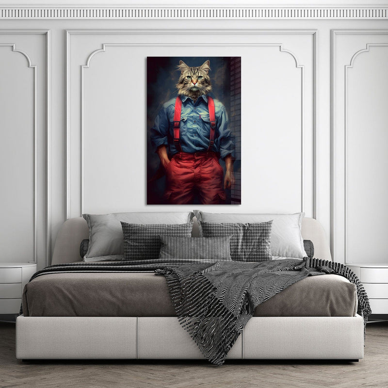 Artronauts Glass Print Mr. Cat - Tempered Glass Wall Art