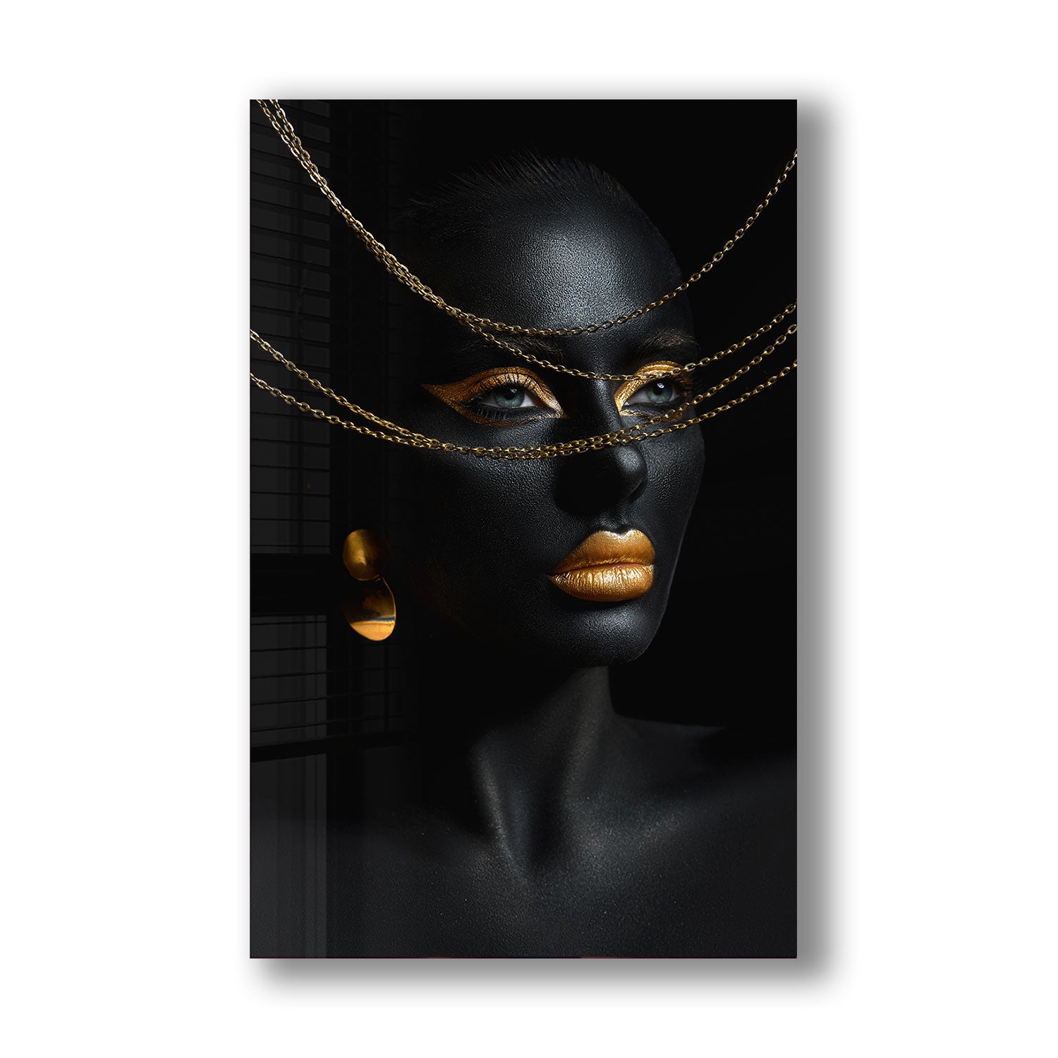 Golden Woman - Tempered Glass Wall Art