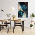 Artronauts Glass Print Abstract Blueish - Tempered Glass Wall Art
