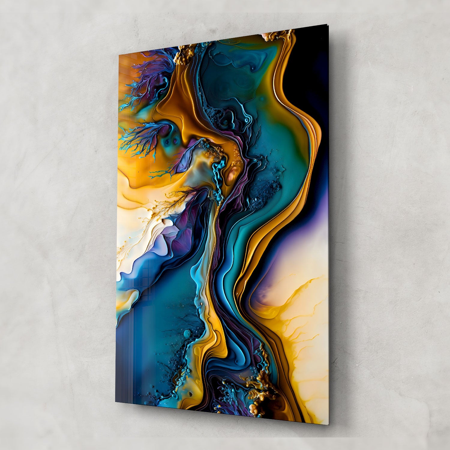 Abstract Veins - Tempered Glass Wall Art