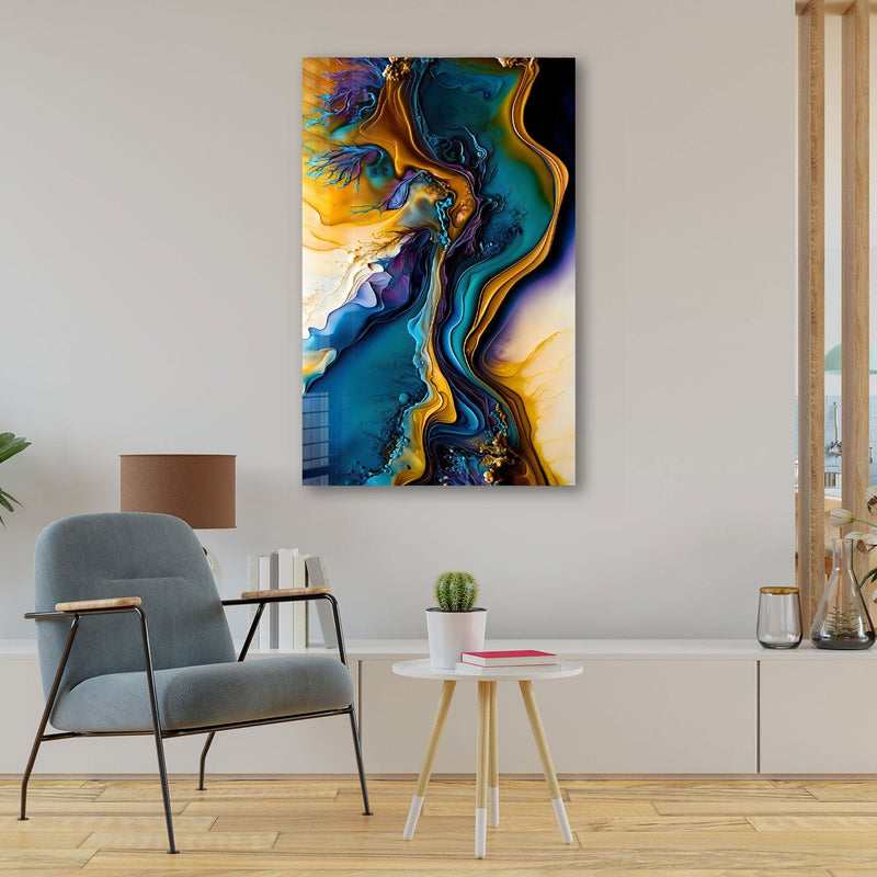 Artronauts Glass Print Abstract Veins - Tempered Glass Wall Art