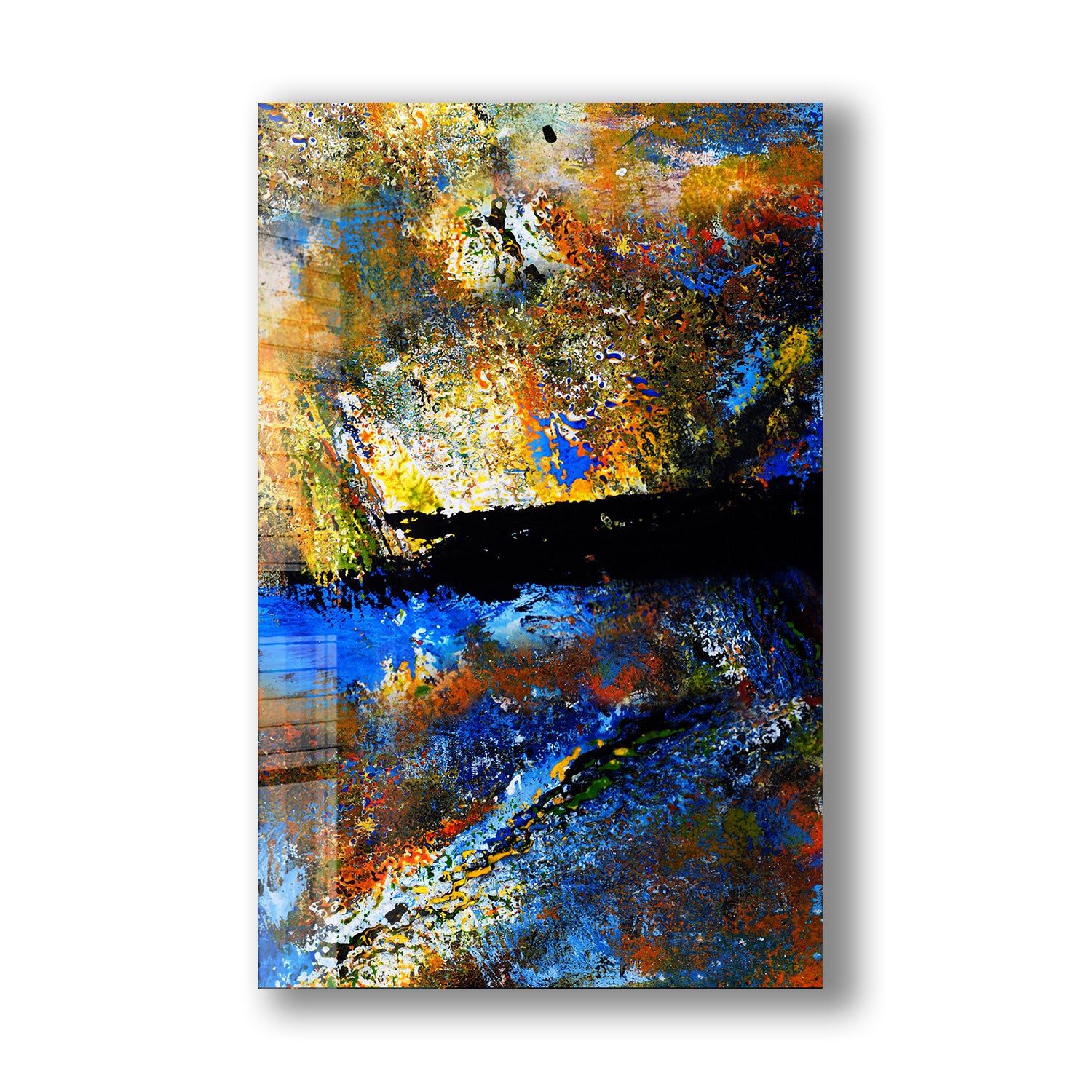 Abstract Closed Eye - Tempered Glass Wall Art