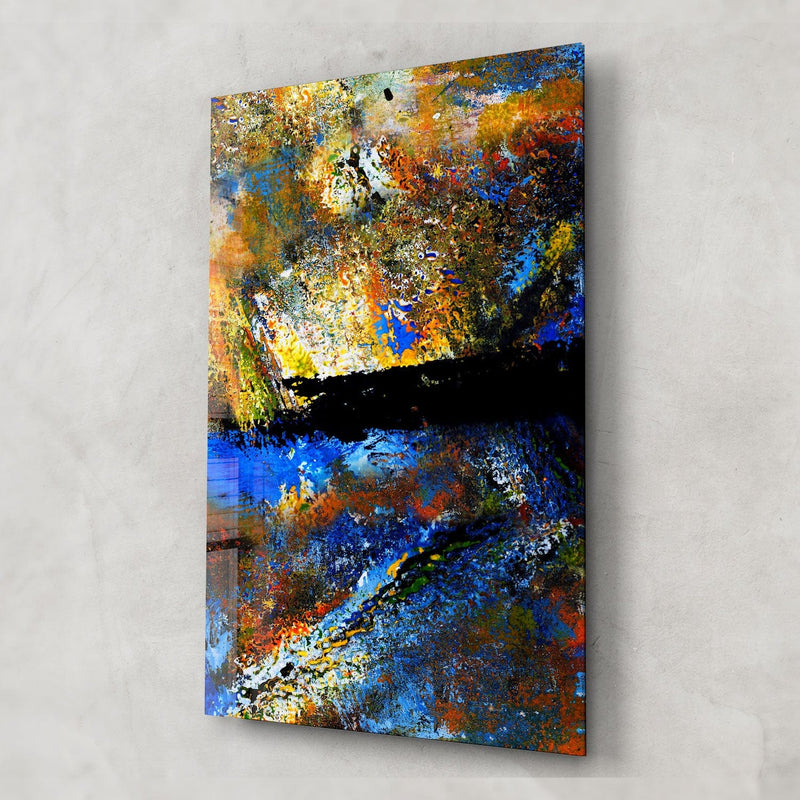Artronauts Glass Print Abstract Closed Eye - Tempered Glass Wall Art
