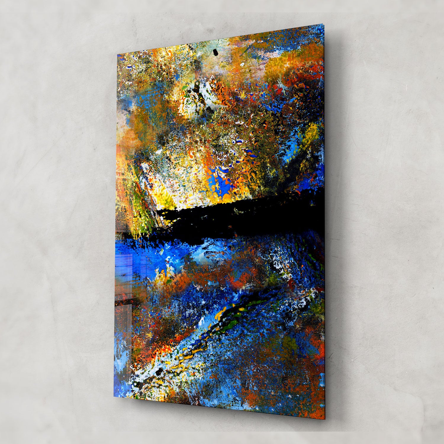 Abstract Closed Eye - Tempered Glass Wall Art