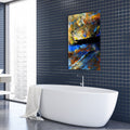 Artronauts Glass Print Abstract Closed Eye - Tempered Glass Wall Art